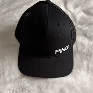 PING Black Mesh Cap